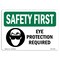 Signmission OSHA, Eye Protection Required, 10in X 7in Rigid Plastic, 10" W, 7" H, Landscape, OS-SF-P-710-L-10602 OS-SF-P-710-L-10602 - alternate 1